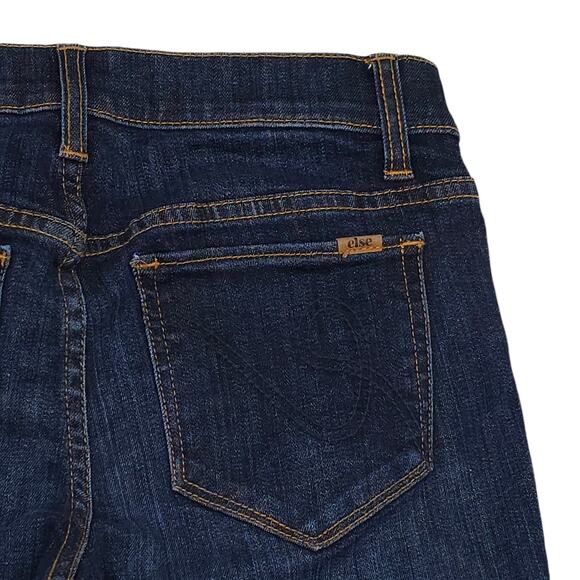 Else Jeans Womens 25 Cropped Rolled Hem Dark Wash Denim Blue - Picture 11 of 13